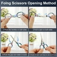 thumbnail image 5 of 2 PC Mini Folding Scissors Stainless Steel Portable Travel Scissors for Home, Office, Outdoor, Craft Use, 5 of 6