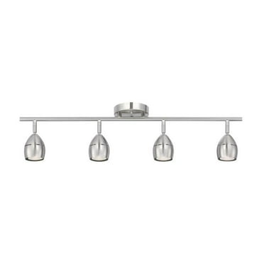 Borgata Four Light LED Track Light Kit, Brushed Nickel