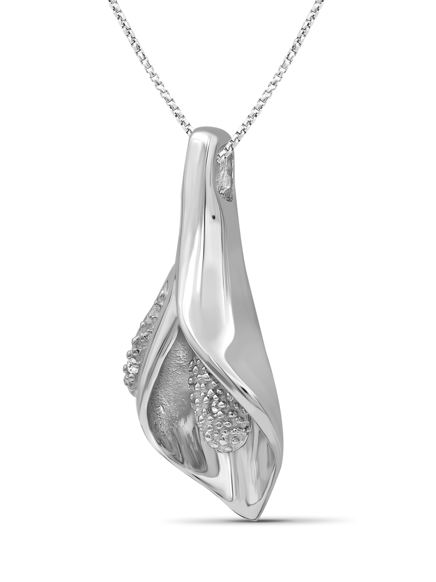 JewelersClub White Diamond Accent Sterling Silver 3-Piece Calla Lily Jewelry Set