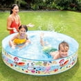 thumbnail image 2 of Intex: Snapset Pool: Fun At The Beach - 5'x10", Snorkel Buddies Pattern, Water Splash Kiddie Pool, Outdoor & Backyard, Pop-Up Walls, Kids Ages 3+, 2 of 6