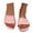 Pink, variant on Women's Slide Sandals Fashion Open Toe Footbed Slippers Comfort Beach Slip on Flat Shoes