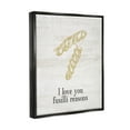 thumbnail image 3 of Stupell Industries Love You Fusilli Reasons Phrase Graphic Art Jet Black Floating Framed Canvas Print Wall Art, Design by Lil' Rue, 3 of 8