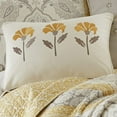 thumbnail image 2 of Levtex Home - St. Claire - Decorative Pillow (14 x 18in.) - Embroidered Flowers - White, Yellow, Grey, 2 of 3