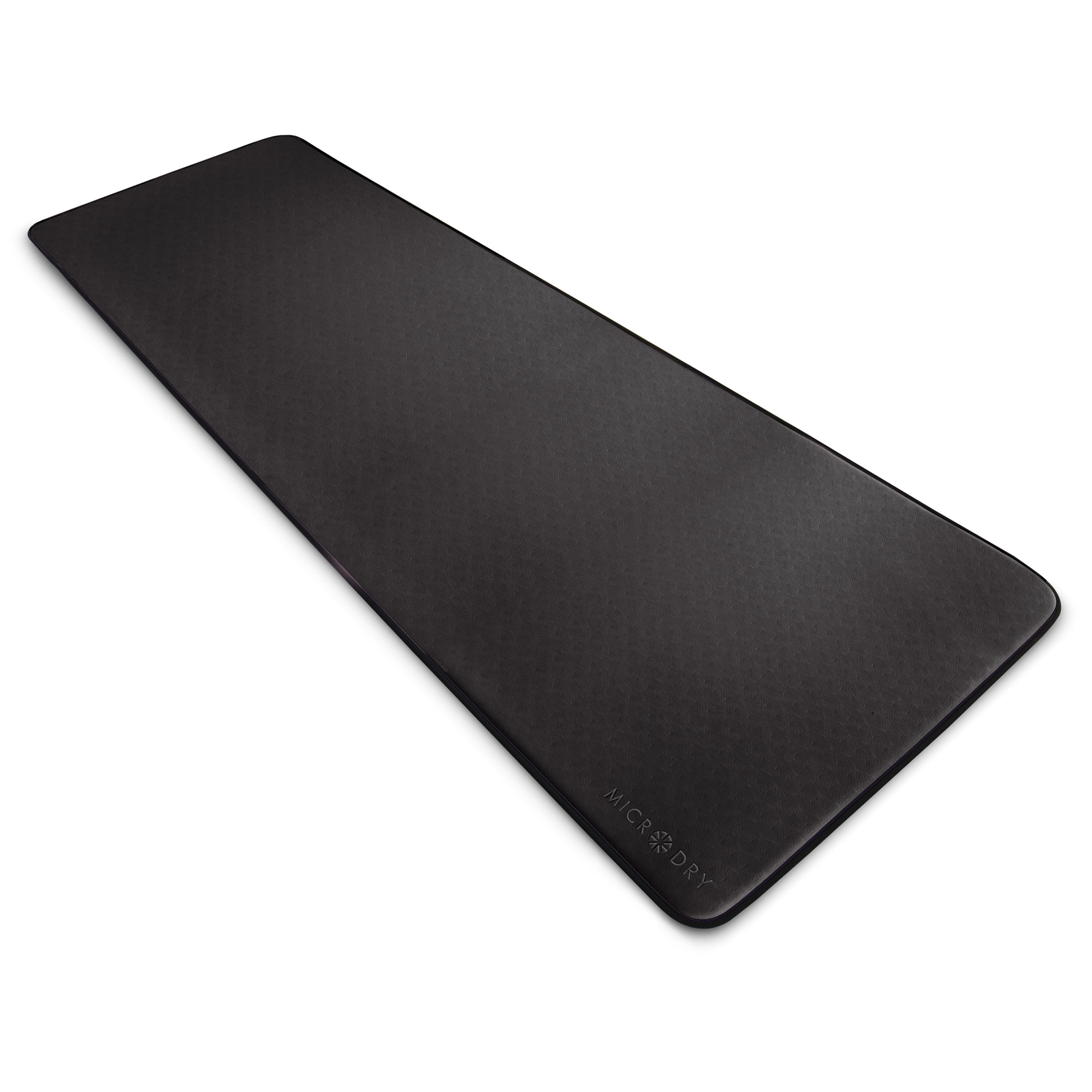 Microdry Yoga Mat Extra Thick Skid Resistant 72" x 26" Black
