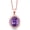 Amethyst, February, variant on 18K Rose Gold Plated Silver Peach Nano Morganite and White Moissanite Pendant Necklace for Women (4.20 Cttw, Oval 11X9MM, with 18 inch Chain)