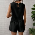 thumbnail image 2 of Misright Women's two-piece vacation sleeveless vest and shorts set, 2 of 9