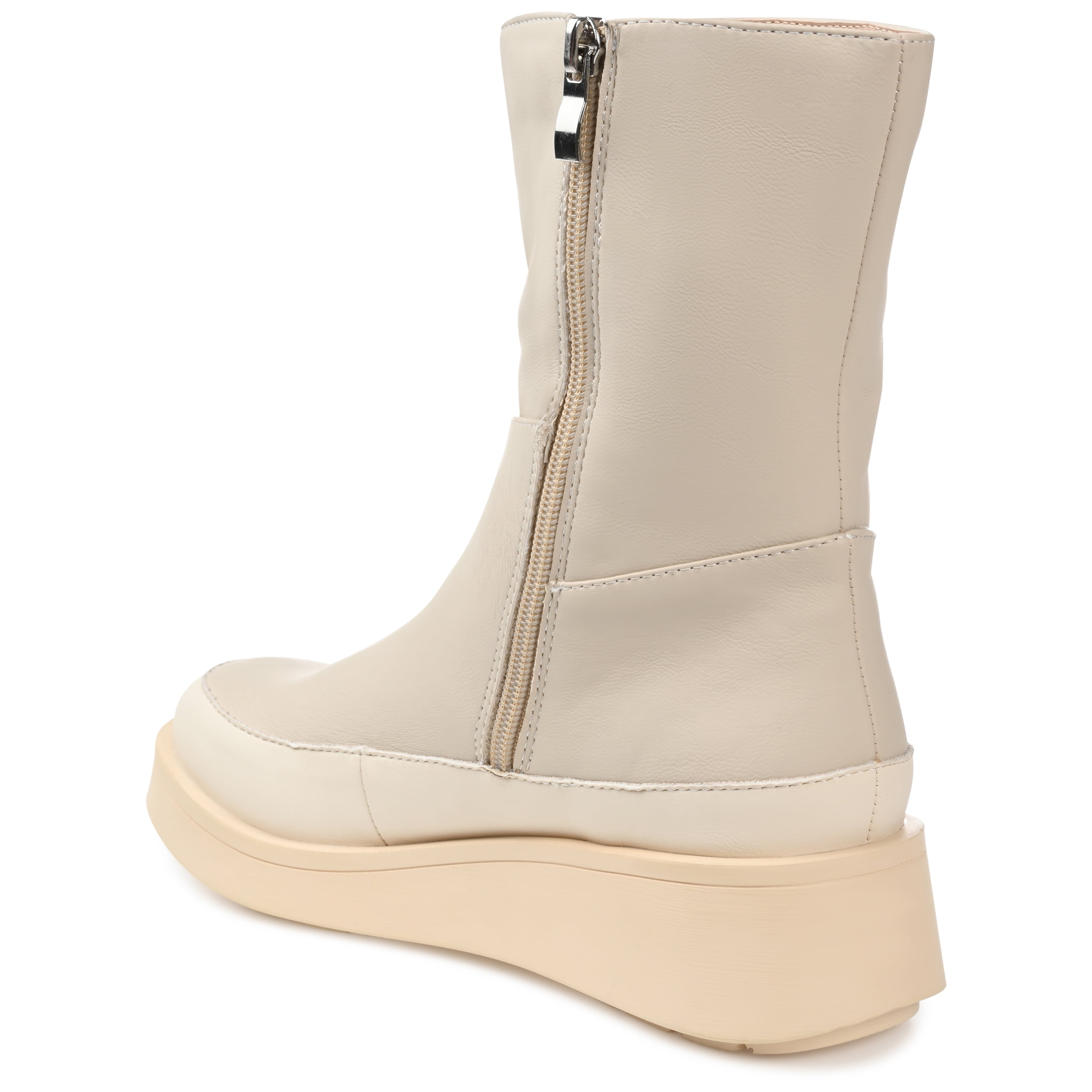 Journee Womens Cristen Inside Zip Platform Booties