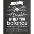 thumbnail image 3 of Schoen, Claudia 12x14 Black Modern Framed Museum Art Print Titled - Life is like Riding a bicycle, 3 of 5