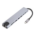 thumbnail image 1 of Adaptador Ethernet Bling Bling tipo C 8 en 1 a concentrador HDMI fabricación superior, 1 of 12