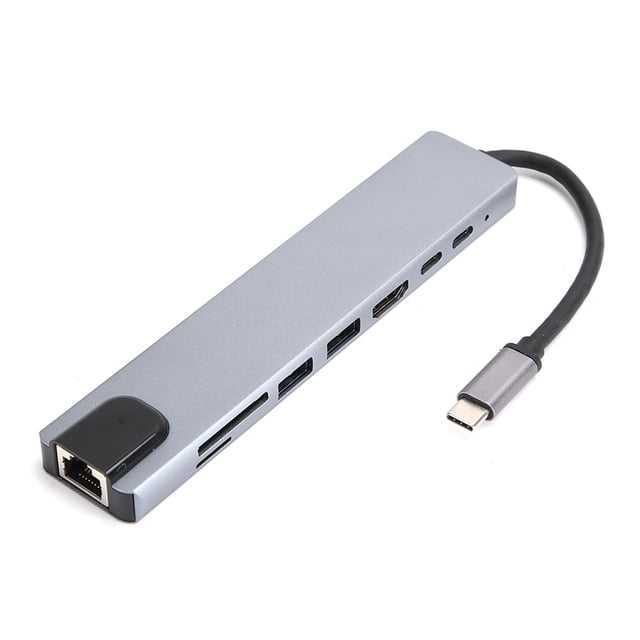 Adaptador Ethernet Bling Bling tipo C 8 en 1 a concentrador HDMI fabricación superior