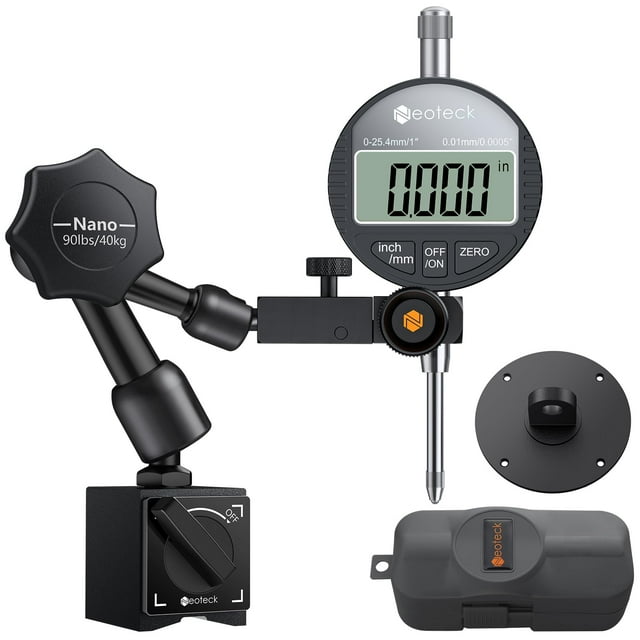 Set de indicadores digitales Neoteck 0-25,4 mm con base magnética