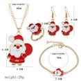 thumbnail image 4 of CNKOO 5 Pieces Christmas Jewelry Sets Santa Claus Christmas Tree Bells Elk Pendant Necklace Earrings Rings Bracelets Set Jingle Bell Dangle Earrings Xmas Tree Bracelet Gifts (Old Man), 4 of 6