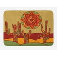 thumbnail image 1 of Cactus Bath Mat, Print Cartoon like Cactus Design with Oriental Tribal Effects Ethnic Art Image Print, Non-Slip Plush Mat Bathroom Kitchen Laundry Room Decor, 29.5 X 17.5 Inches, Multicolor, Ambesonne, 1 of 2
