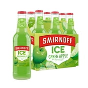 Smirnoff Ice Green Apple, 11.2 fl oz, 6 Pack Bottles, 4.5% ABV