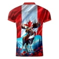 thumbnail image 4 of Adult Mens Polo Shirts Short Sleeve Quarter Zip Tees Shirt Basic Red Shirts Men, 4 of 4