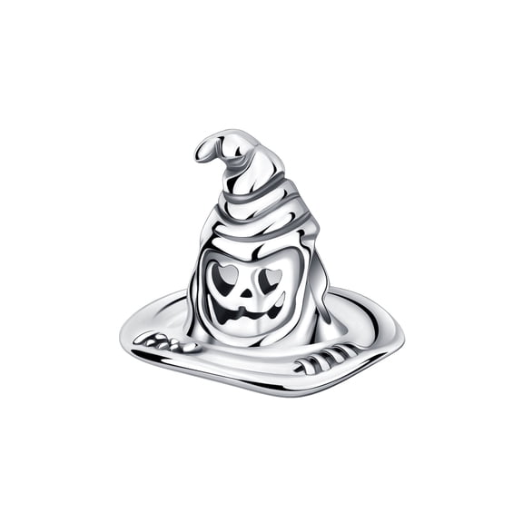 ARVALILS 925 Sterling Silver Halloween Pumpkin & Witch Charm, Pendant for Women’s Bracelets & Necklaces