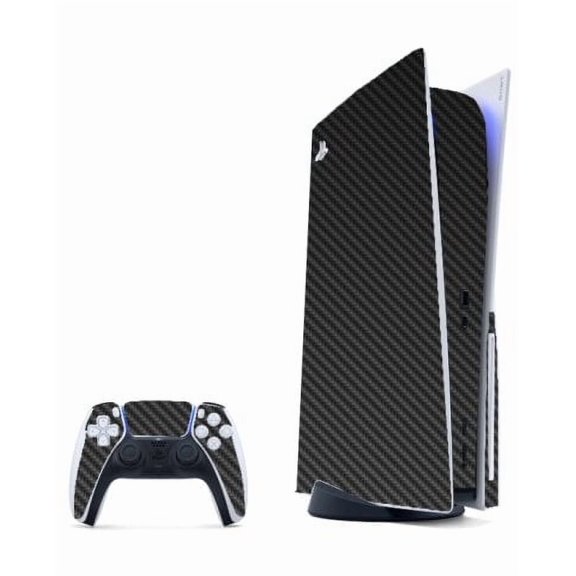 PlayStation 5 BLACK CARBON FIBER Console Skin
