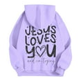 thumbnail image 5 of Womens Sweatshirt Hoodies Jesus Hoodies Letter Print Christian Sweatshirt Oversized Women Hoodies Pullover Womens Clothes Trendy Fall 2025 Daily Wear, 5 of 5
