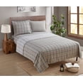 thumbnail image 3 of Nestl Twin Sheets Sets, 3 Piece 1800 Series Deep Pocket Twin Bedding, Soft Microfiber Kids Bedding Set, Burberry Gray, 3 of 5