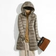 thumbnail image 3 of plus size 5xl 6xl 7xl 2023  arrivlas autumn winter warm fall women Ultra Lightweight Packable Long Puffer Jacket female korea, 3 of 7