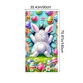 thumbnail image 3 of CaiYueKe Easter Door Curtain Spring Holiday Decorations Bunny Egg Pattern Party Supplies Wall Hanging Decorative Banner for Home Indoor Outdoor Festival Celebration, 3 of 9