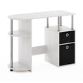 thumbnail image 4 of Furinno 15111 JAYA Simplistic Computer Study Desk with Bin Drawers, White Oak, Stainless Steel Tubes, 4 of 9