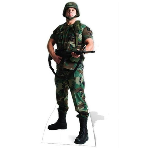 Star Cutouts SC388 US Soldier Cardboard Cutout Standup
