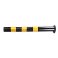 thumbnail image 1 of Safety Bollard Post Sturdy Steel Pipe, Bright Warning Color, Rounded Edges for Hazard Warning, Traffic Control, Crowd Control for Various Situations with 4  Anchor Bolts,, 1 of 7