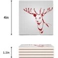thumbnail image 3 of FMSHPON Merry Christmas Deer Set of 8 Coaster for Drinks, Absorbent Ceramic Stone Coasters Cup Mat with Cork Base for Home Kitchen Room Coffee Table Bar Decor, 3 of 4