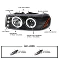 thumbnail image 3 of Spec-D Tuning Projector Black Compatible with 1999-2006 GMC Sierra Yukon Denali 1500/2500/3500, Left + Right Pair Headlamps Assembly, 3 of 5