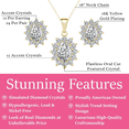 thumbnail image 3 of Cate & Chloe Sage 18k Yellow Gold Plated Jewelry Set with Simulated Diamond Crystals for Women, 3 of 6