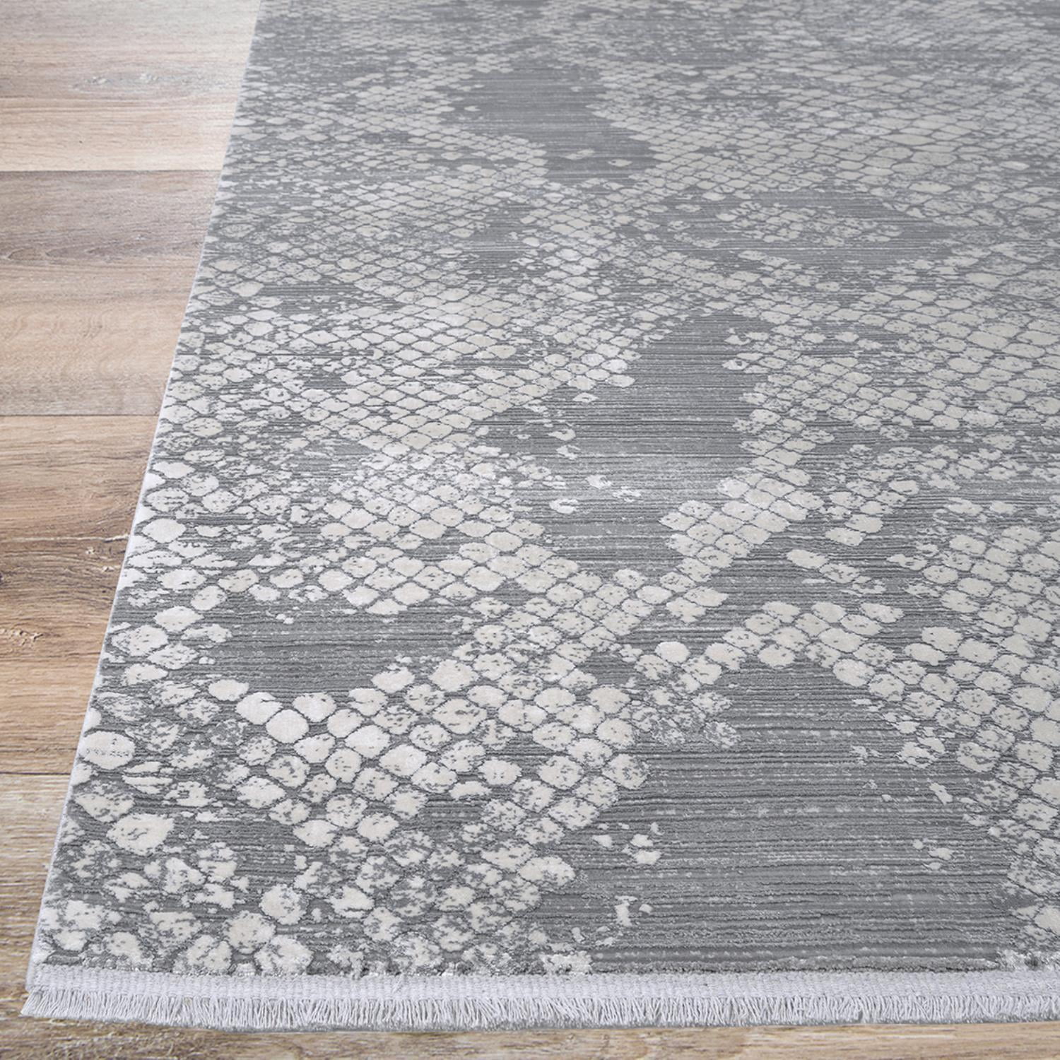 Couristan Siena Inverno 5'3" x 7'2" Grey-Ivory Area Rug