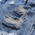 thumbnail image 6 of BXJX Girls Denim Shorts, Summer Elastic Waist Relaxed Fit School Kids Jean Shorts Blue Size 8-9 T, 6 of 6