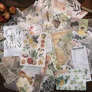 Abaima 260 Pcs Vintage Scrapbooking Stickers and Paper, DIY Washi Stickers, Scrapbooking Stuff for Adults and Kids, Nature Antique Paper Stickers Retro Decorative Decals for Art Journaling