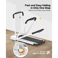 thumbnail image 4 of FYC 3.5HP Under Desk Treadmill - 300LBS Weight Capacity, 2-in-1 Foldable Design, Remote Control & LED Display - Compact Electric Walking and Running Machine for Walking, Running, Jogging (White), 4 of 5