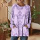 thumbnail image 5 of TaTaai Printed Long Sleeve Tees With Pockets for Women 2026 Casual Loose Fit Round Neck Blouse Fashion Soft Tops Lightweight Comfort Daily Wear Gift, 5 of 7