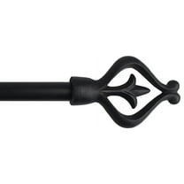 Urbanest 1" Diano Adjustable Curtain Rod, 28"-48", Black