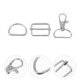 thumbnail image 2 of 60pcs Swivel Snap Hooks Key Chain Lanyard Clips D Rings Tri-Glide Slide Buckles, 2 of 5
