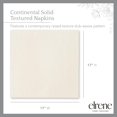 thumbnail image 4 of Elrene Home Fashions Continental Solid Texture - Servilletas De Comedor De Tela Resistente Al Agua Y A Las Manchas, Juego De 4, 17 X 17 Pulgadas, Color Marfil, 4 of 5