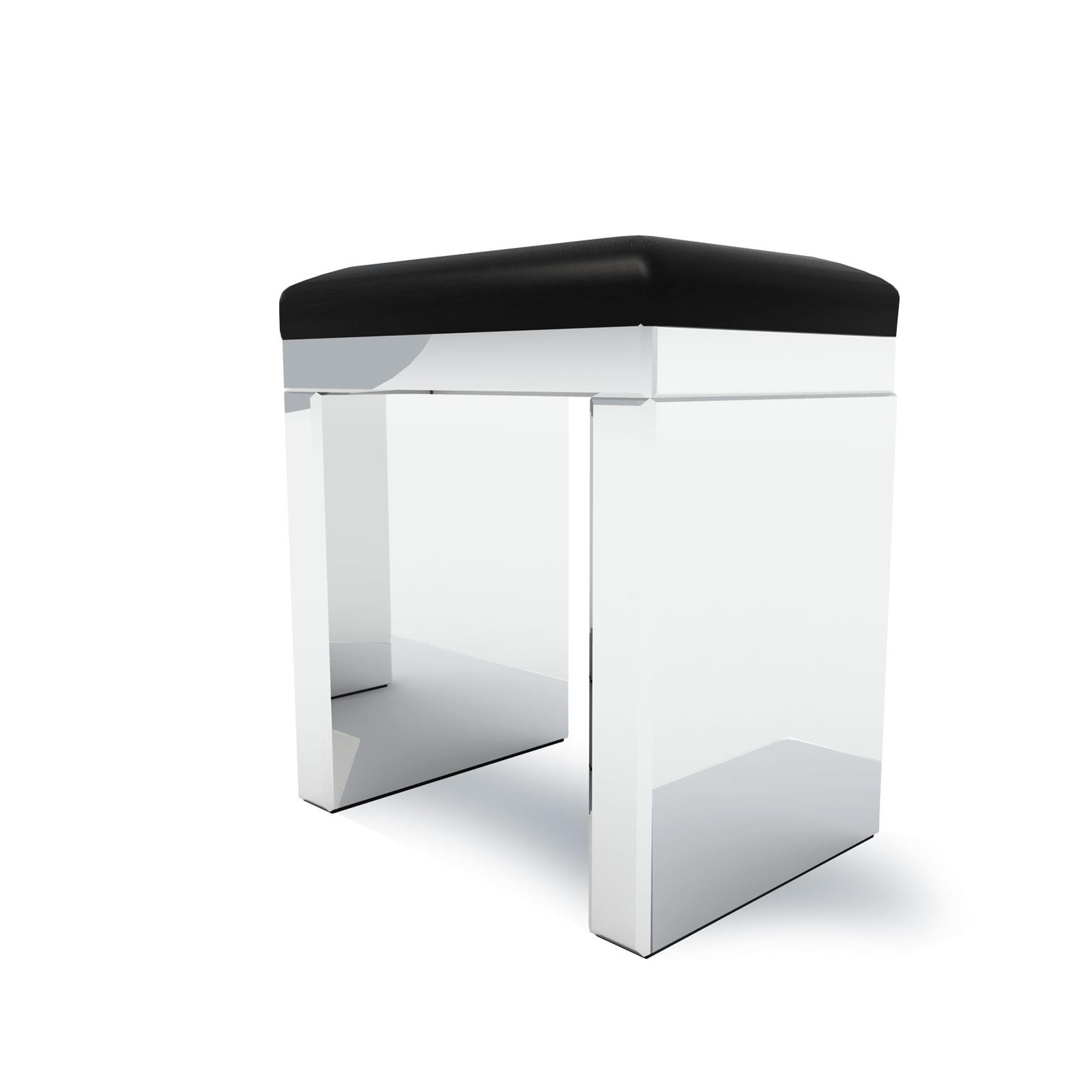 UBesGoo Mirrored Vanity Stool Makeup Bench Dressing Stools Cushioned