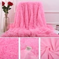 thumbnail image 4 of Leadrop 80x120cm Soft Fluffy Shaggy Warm Bed Sofa Bedspread Bedding Sheet Throw Blanket, 4 of 11