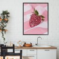 thumbnail image 3 of Stupell Industries Contemporary Glimmer Strawberry on Pink Black Framed Giclee Art, 24 x 30, by LISH Creative, 3 of 8
