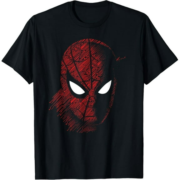 Red Masked Hero Shirt – Close-Up Comic Face Graphic Tee for Superhero Fans