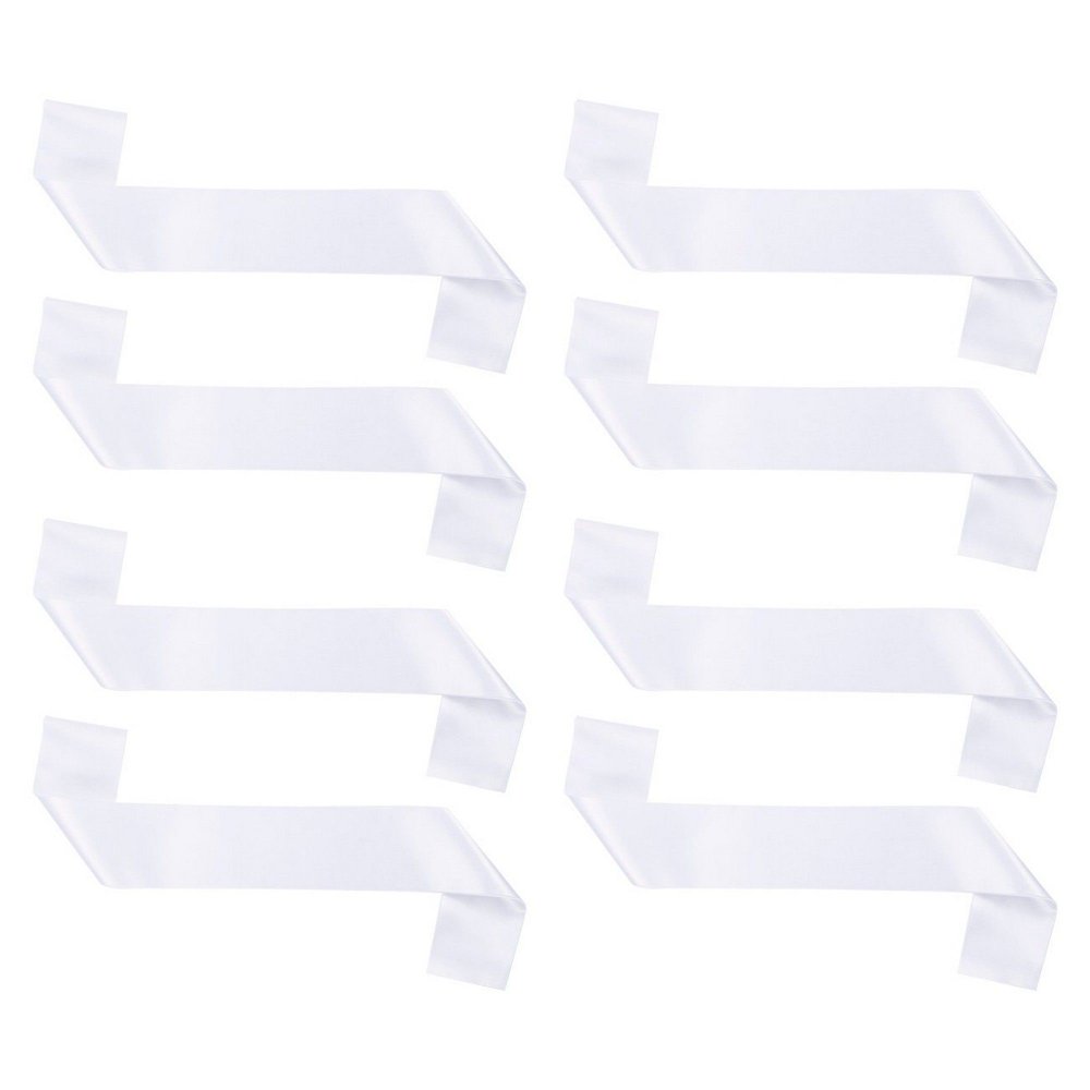 Blank Sash 8 Pack Customizable Satin Sashes for