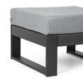 thumbnail image 6 of WestinTrends Montara Outdoor HDPE Patio Ottoman with Waterproof Olefin Cushions, Gray/Light Gray, 6 of 15