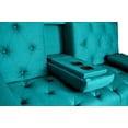 thumbnail image 3 of Caroli Sofá Cama Futón Con Portavasos Lino Aqua Makora Caroli Moderno Sofá Cama, 3 of 10