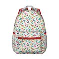 thumbnail image 1 of Dino Skeleton Student Backpack for School Student Cool Retro Dinosaur Pattern Minimalist Aesthetic Print Watercolor Design, 1 of 6