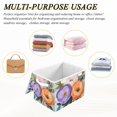 thumbnail image 6 of Yayeee Collapsible Cube Storage Bin with Lid Fabric Closet Decorative Basket with Handles, Bright Flowers, 6 of 7