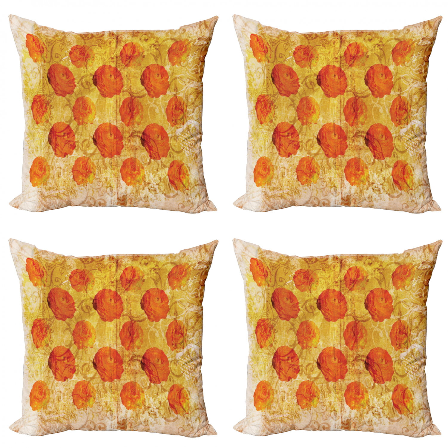 orange sofa pillows