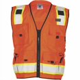 thumbnail image 2 of ML Kishigo Mens Class 2 High Visibility Professional Surveyors Vest - Orange, Small, Model Number S5001, 2 of 4